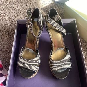 Platform animal, print, summer wedge